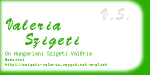valeria szigeti business card